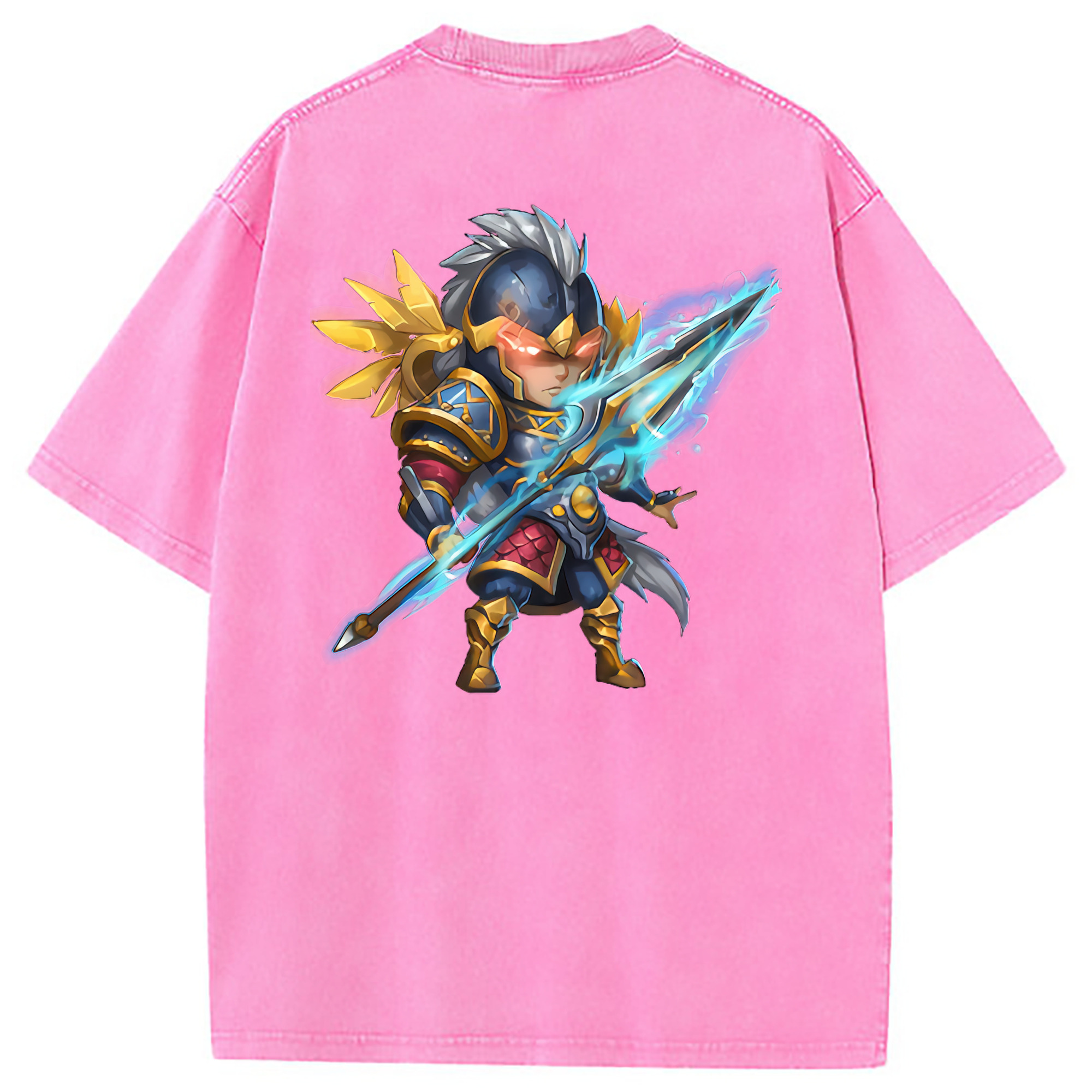 （画像用） リーグ・オブ・レジェンド League of Legends LOL 綿100% ヴィンテージ風 半袖Tシャツ（背面プリント）